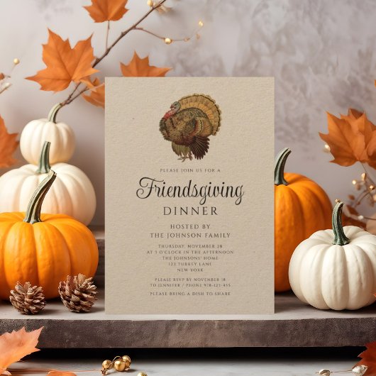 Rustiek  Turkije Vriendschapsdiner Kaart