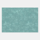 Rustiek Turquoise & Beige Sneeuwvlok Xmas Inpakpapier Vel (Voorkant 2)