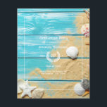 Rustiek Turquoise Strand Graduation Party Flyer<br><div class="desc">Strand afstudeerfeest uitnodiging aanpasbaar aan uw specificaties. Enveloppen zijn niet inbegrepen. Voor dikkere uitnodigingen met enveloppen en bijpassende producten over hetzelfde thema,  zie het collectie hieronder.</div>