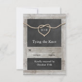 Rustiek Tying the Knot RSVP (Voorkant)