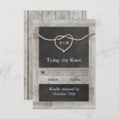 Rustiek Tying the Knot RSVP (Voorkant / Achterkant)
