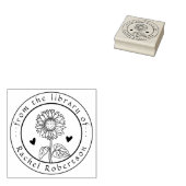 Rustiek uit het LIbrary van Custom Sunflower Book Rubberstempel (Gestempeld)
