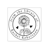 Rustiek uit het LIbrary van Custom Sunflower Book Rubberstempel (Afrduk)