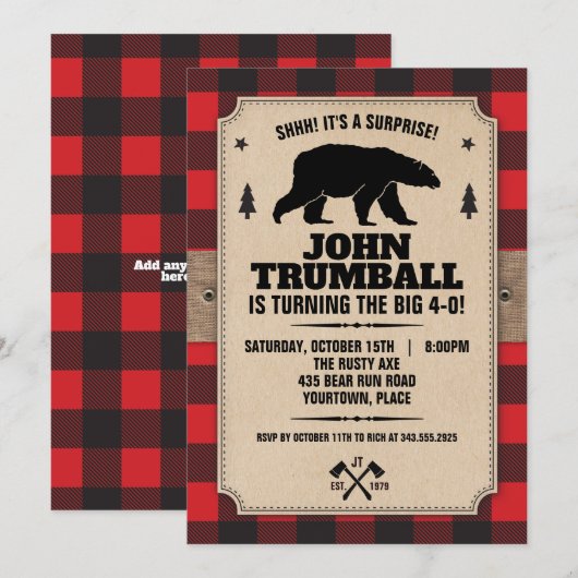 Rustiek uitziend kraftpapier met Buffalo-rutenpatr Kaart (Voorkant / Achterkant)