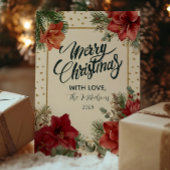 Rustiek Vakantiegroen Vrolijk Kerstfeest Feestdagenkaart