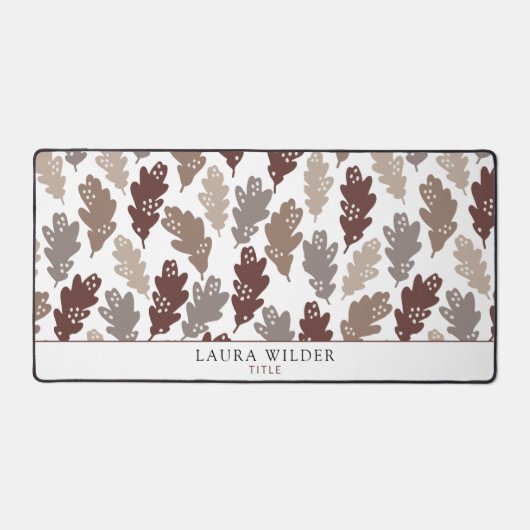 Rustiek vallende bladeren patroon bureaumat (Voorkant)