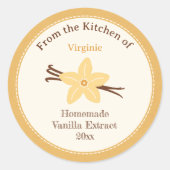 Rustiek Vanille Extract Label Kraft Sticker (Voorkant)