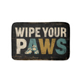 Rustiek "Veeg je poten"-teken met pootafdrukken Badmat (Voorkant)