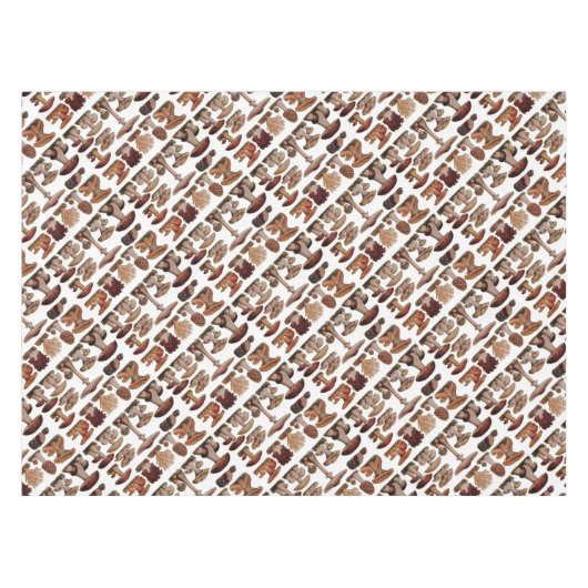 rustiek Vegetarisch  paddenstoelenbos Tafelkleed (Voorkant (Horizontaal))