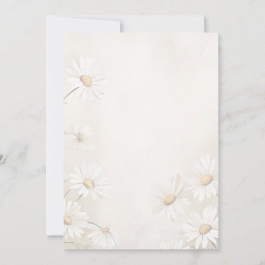 Rustiek veld van Daisies Vrijgezellenfeest Kaart (Achterkant)