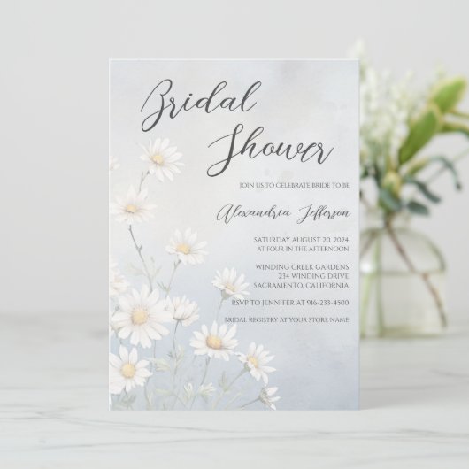 Rustiek veld van Daisies Vrijgezellenfeest Kaart (Staand voorkant)