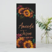  rustiek verbrand Sinaasappel bloemen bruiloft pro Kaart (Staand voorkant)