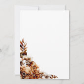 Rustiek Verbrand Sinaasappel Bloemen Bruiloft Save Save The Date (Achterkant)