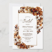 Rustiek verbrand Sinaasappel bloemig Vrijgezellenf Kaart (Voorkant)