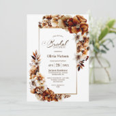 Rustiek verbrand Sinaasappel bloemig Vrijgezellenf Kaart (Staand voorkant)