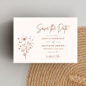 Rustiek Verbrand Sinaasappel Boho Elegante Fotobru Save The Date