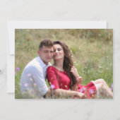 Rustiek Verbrand Sinaasappel Boho Elegante Fotobru Save The Date (Achterkant)