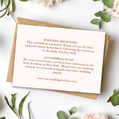 Rustiek Verbrand Sinaasappel Boho Wedding Details Informatiekaartje