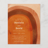 Rustiek Verbrand Sinaasappel Boog Budget Huwelijks (Voorkant)