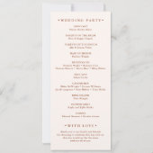 Rustiek Verbrand Sinaasappel Elegant Boho Wedding  (Achterkant)