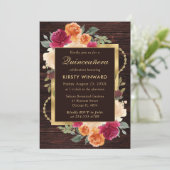 Rustiek Verbrand Sinaasappel Rode Herfst Bloemen Q Kaart (Staand voorkant)