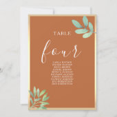 Rustiek Verbrand Sinaasappel Trouwstoel Grafiek (Voorkant)