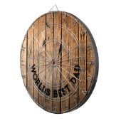 Rustiek verdrietig donker buitenshuis Schuur Houte Dartbord (Voorkant Rechts)