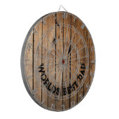 Rustiek verdrietig donker buitenshuis Schuur Houte Dartbord (Voorkant Links)