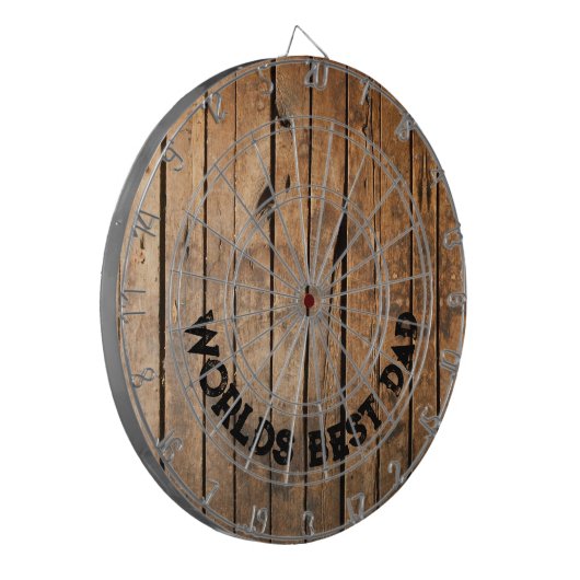 Rustiek verdrietig donker buitenshuis Schuur Houte Dartbord (Voorkant Links)