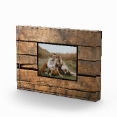 Rustiek verdrietig donker buitenshuis Schuur Houte Fotoblokken (Rechts)