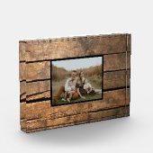 Rustiek verdrietig donker buitenshuis Schuur Houte Fotoblokken (Links)