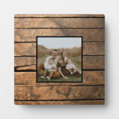 Rustiek verdrietig donker buitenshuis Schuur Houte Fotoplaat (Voorkant)