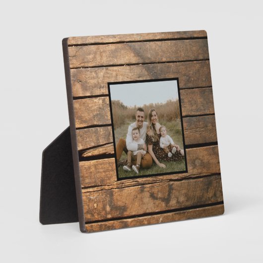 Rustiek verdrietig donker buitenshuis Schuur Houte Fotoplaat (Voorkant)