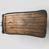 Rustiek verdrietig donker buitenshuis Schuur Houte Golfheadcover (Voorkant)