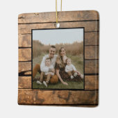 Rustiek verdrietig donker buitenshuis Schuur Houte Keramisch Ornament (Links)