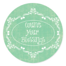 Rustiek verdrietig met Count your Blessings Quote