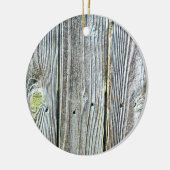 Rustiek verdrietig schuurhout keramisch ornament (Links)