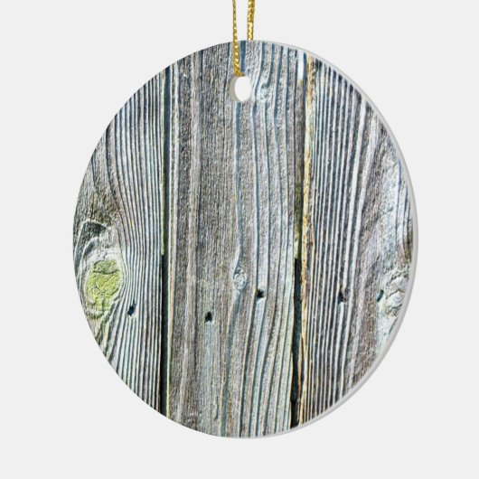 Rustiek verdrietig schuurhout keramisch ornament (Links)