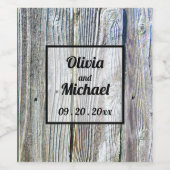 Rustiek verdrietig schuurhout wijn etiket (Enkel label)