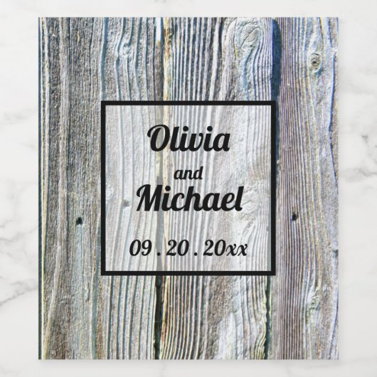 Rustiek verdrietig schuurhout wijn etiket (Enkel label)