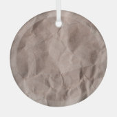 Rustiek verfrommeld papier: textuur glas ornament (Voorkant)