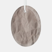 Rustiek verfrommeld papier: textuur glas ornament (Voorkant links)