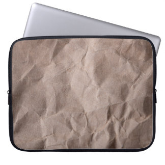 Rustiek verfrommeld papier: textuur laptop sleeve