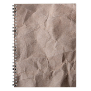 Rustiek verfrommeld papier:  textuur notitieboek