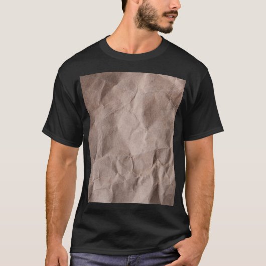 Rustiek verfrommeld papier:  textuur t-shirt (Voorkant)