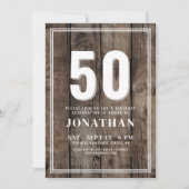 Rustiek verjaardagsfeestje kaart (Voorkant)