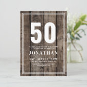 Rustiek verjaardagsfeestje kaart (Staand voorkant)