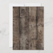 Rustiek verjaardagsfeestje kaart (Achterkant)