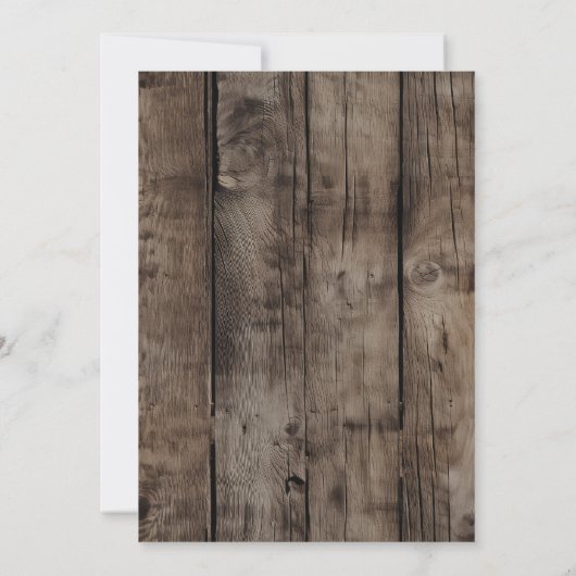 Rustiek verjaardagsfeestje kaart (Achterkant)