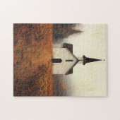 Rustiek verlaten kerkschilderkunst legpuzzel (Horizontaal)